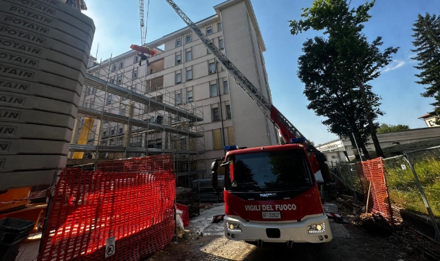 Infortunio sul lavoro nel cantiere dell’ospedale