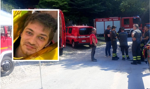 Le ricerche a Cannobio e nel riquadro il 24enne di Vergiate
