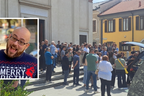 L’addio a Fabio, volato in cielo dopo essere diventato papà