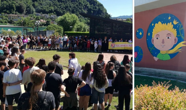 La carezza al piccolo Daniele: il murales e il ricordo