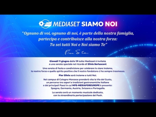 Pier Silvio Berlusconi riunisce l'azienda, l'11 giugno serata in ricordo del fondatore