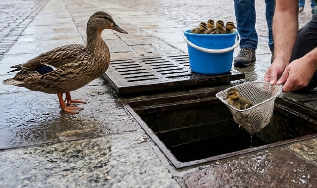 I volontari del Cras WWF di Vanzago hanno liberato i piccoli (foto IA)