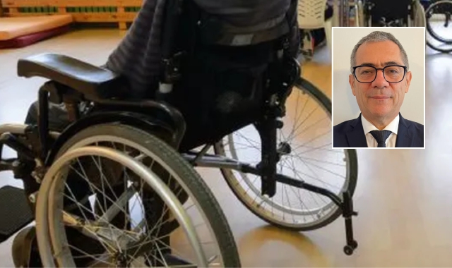 Dalle indagini sono emersi ripetuti episodi di violenza fisica, verbale e psicologica (foto Archivio). Nel riquadro, il presidente di Solidarietà e Servizi, Domenico Pietrantonio