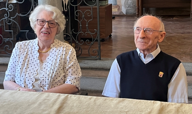 Franca Incerti e Giuseppe Vitalini in Sala Montoli (foto Angelo Puricelli)