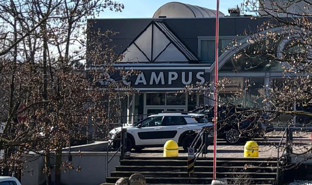 Principio d’incendio al Campus (foto Archivio)