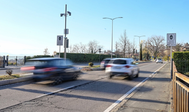 Il tratto di viale Europa dove sono installati i rilevatori di velocità