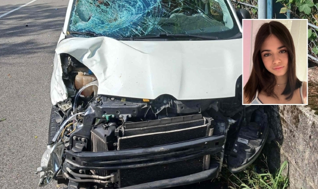 La Fiat Panda e nel riquadro la vittima Sara Vetrano