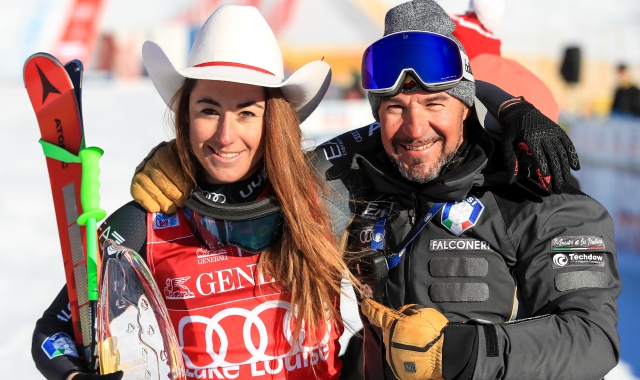 Il legnanese Luca Agazzi con Sofia Goggia di cui è stato allenatore dall’aprile 2022